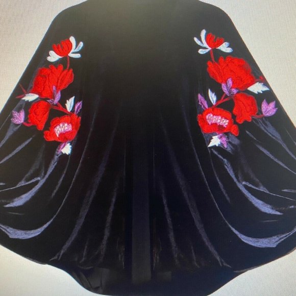 Velvet Toppers by N Natori With Embroidery Beautiful Purple Color - Picture 2 of 4